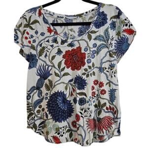 Ann Taylor LOFT Vintage Soft Floral Short Sleeve Tee – (See Measurements)